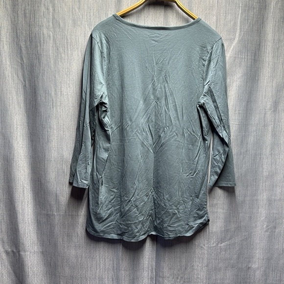 L.L. Bean Women's Teal Long Sleeve Top - Picture 5 of 7